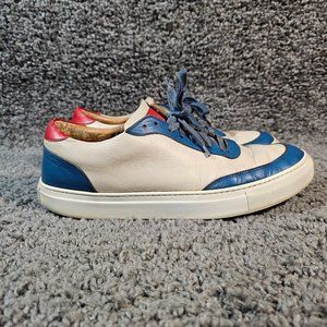 Ace Marks Duke Dress Sneakers Mens 10.5 Leather Red White Blue Casual Shoes